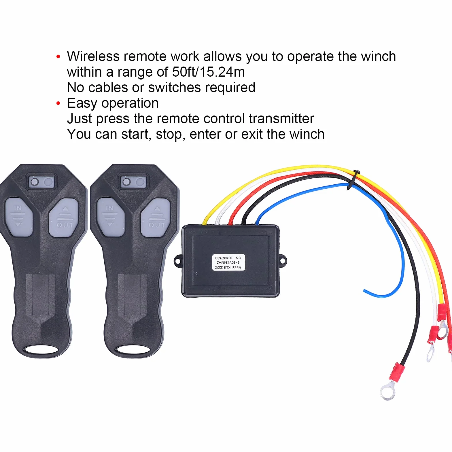 Telecomando Wireless per Verricello 2 Pezzi 12V Sostituzione Elettrica per Camion ATV Universale