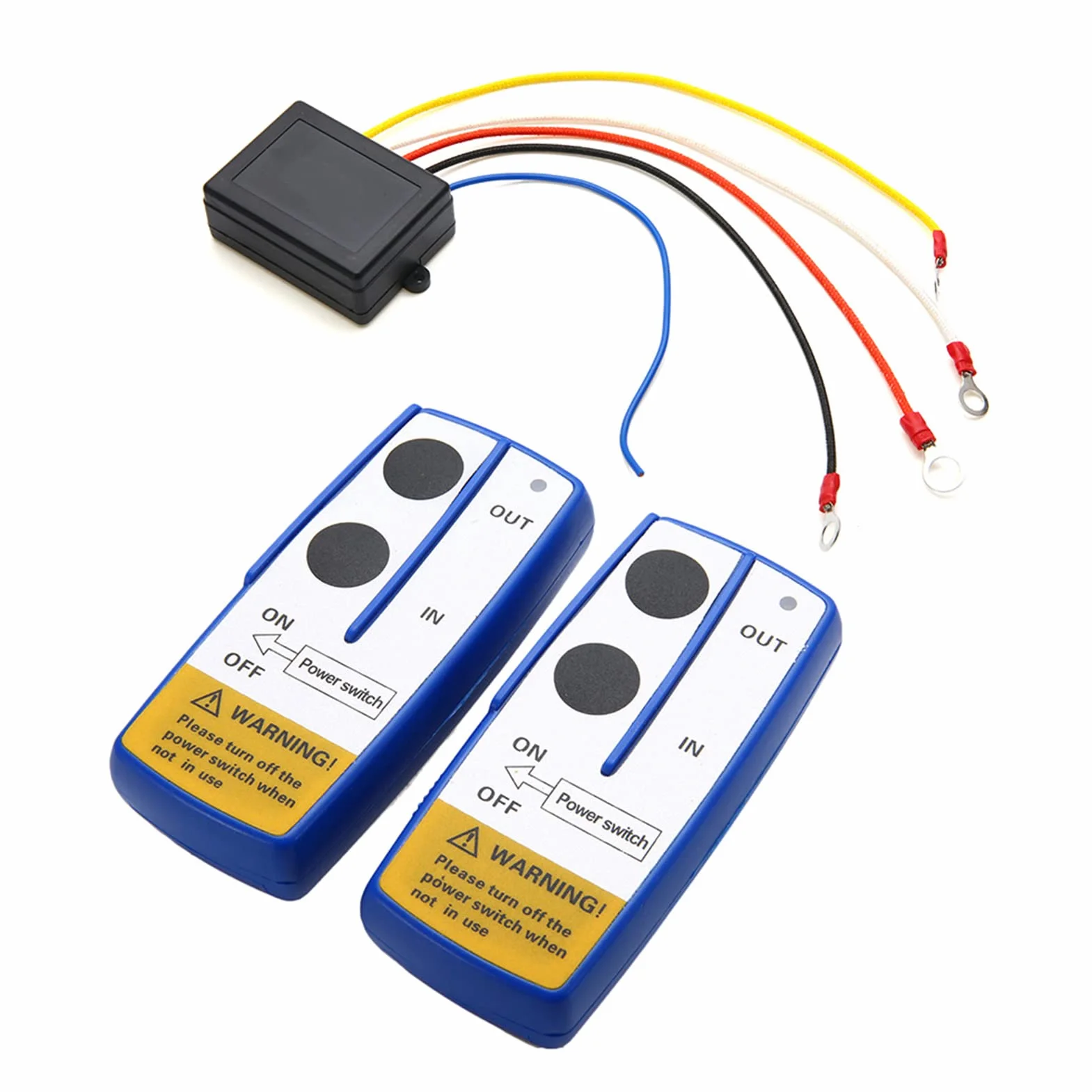 Shkalacar 12 V Telecomando per argano senza fili,2 pezzi Kit telecomando per verricello per console senza fili fino a 50 ft per Jeep ATV SUV, avec batterie