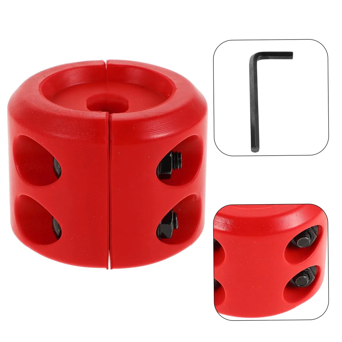 Tappo Protezione Cavo Verricello in Gomma con Chiave a Brugola, Accessorio Affidabile per Cavo Winch Atv Utv, Uso Industriale e Outdoor, Lega di Alluminio