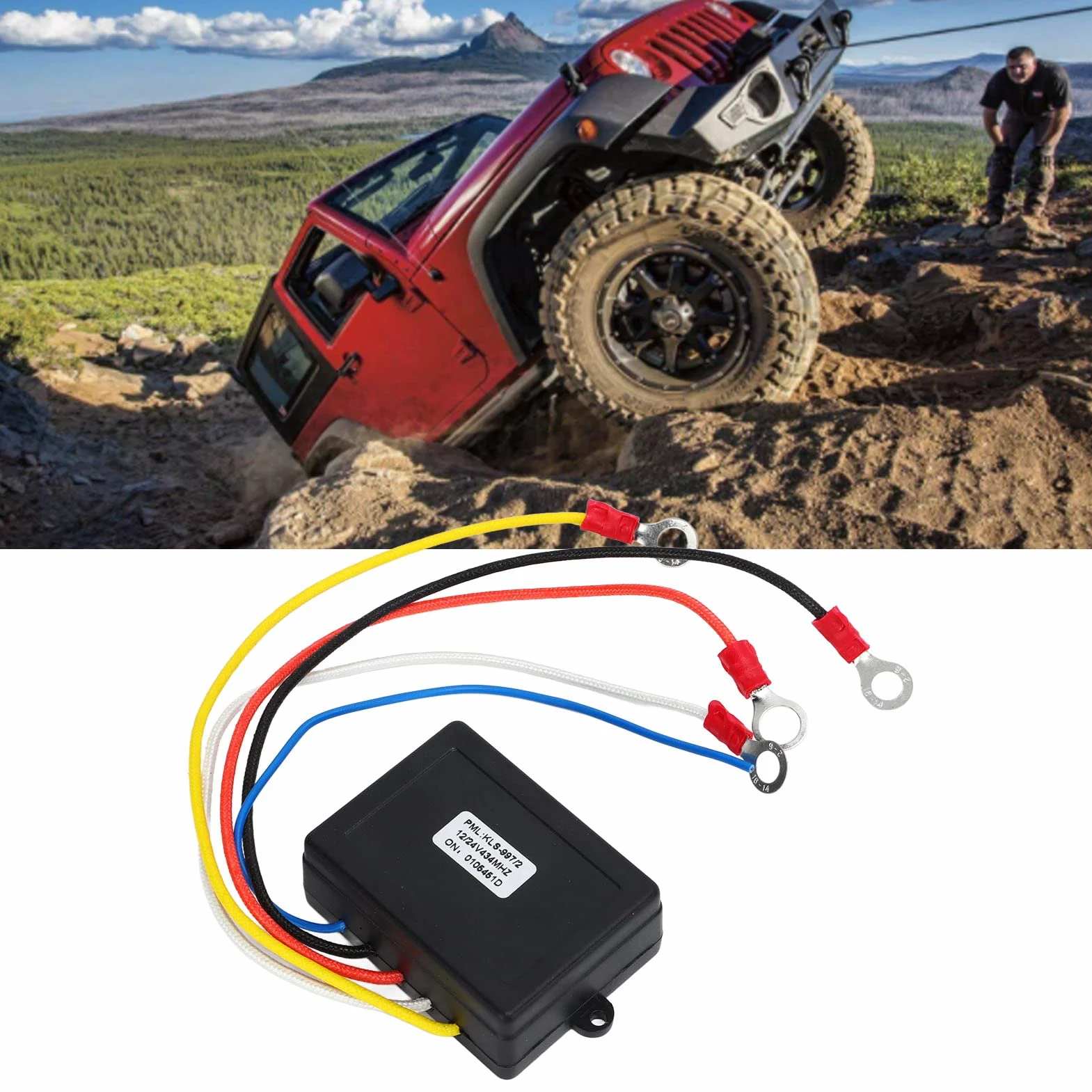 Telecomando per Verricello, Kit Ricevitore Interruttore Telecomando Verricello 12V 24V Universale per Camion ATV SUV